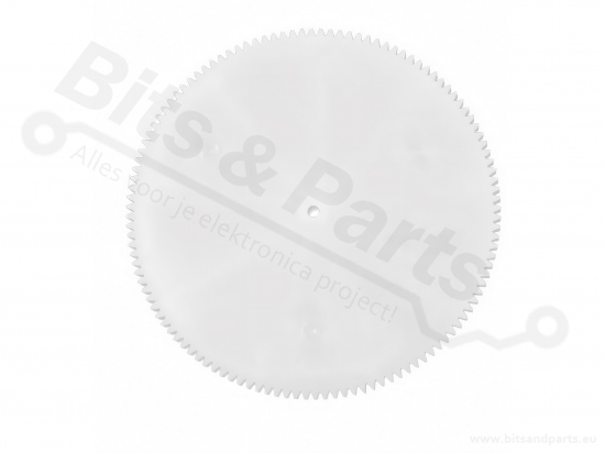 Tandwiel Kunststof 120-tands 0,5M voor 2mm as